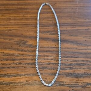 Sterling Silver Rope Chain Necklace 925 Sterling Silver Made In Italy